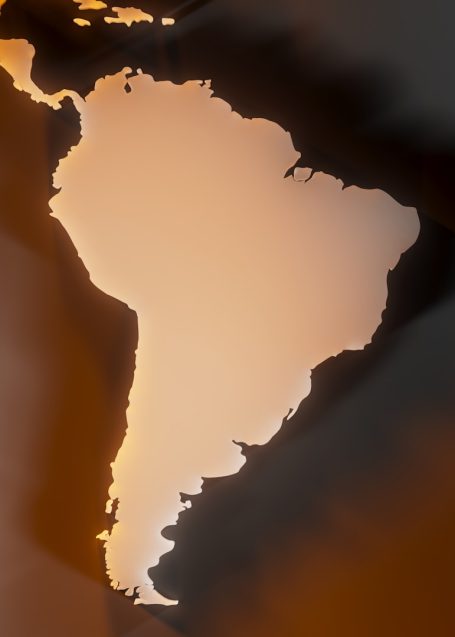 Map outline of South America