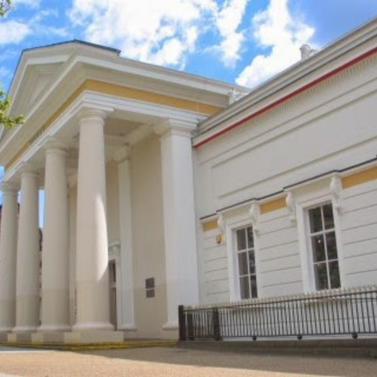 Man walks around he site of Cerro Quemado.