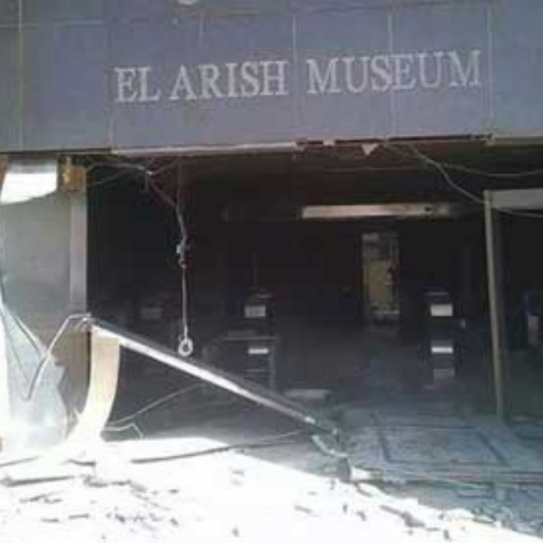 Man walks around he site of Cerro Quemado.