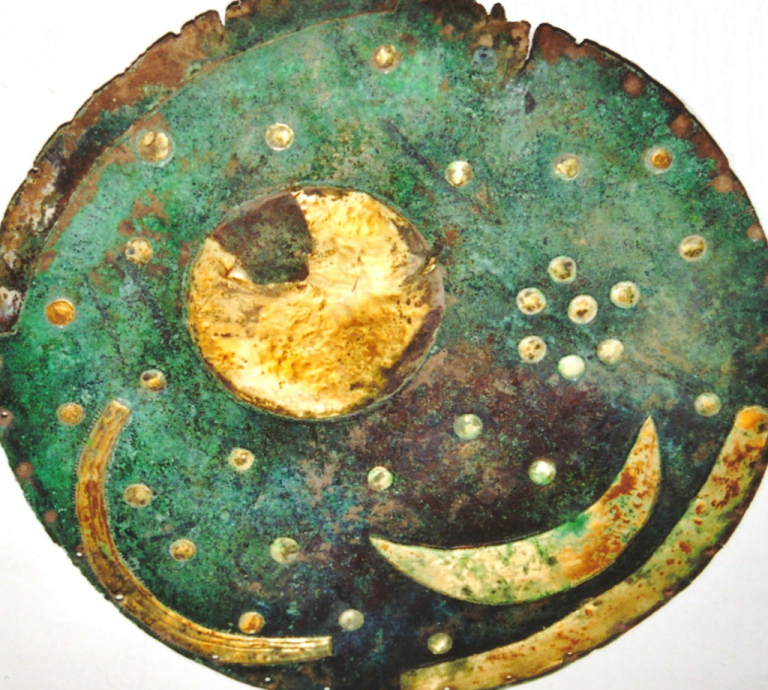 Man walks around he site of Cerro Quemado.