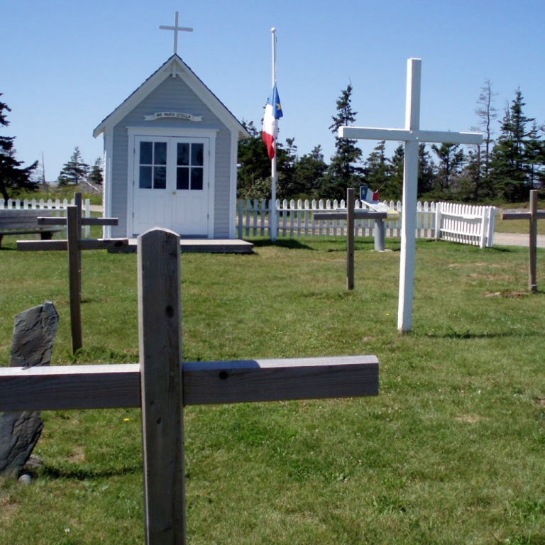 Man walks around he site of Cerro Quemado.
