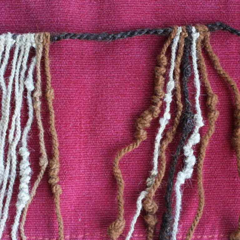 Man walks around he site of Cerro Quemado.